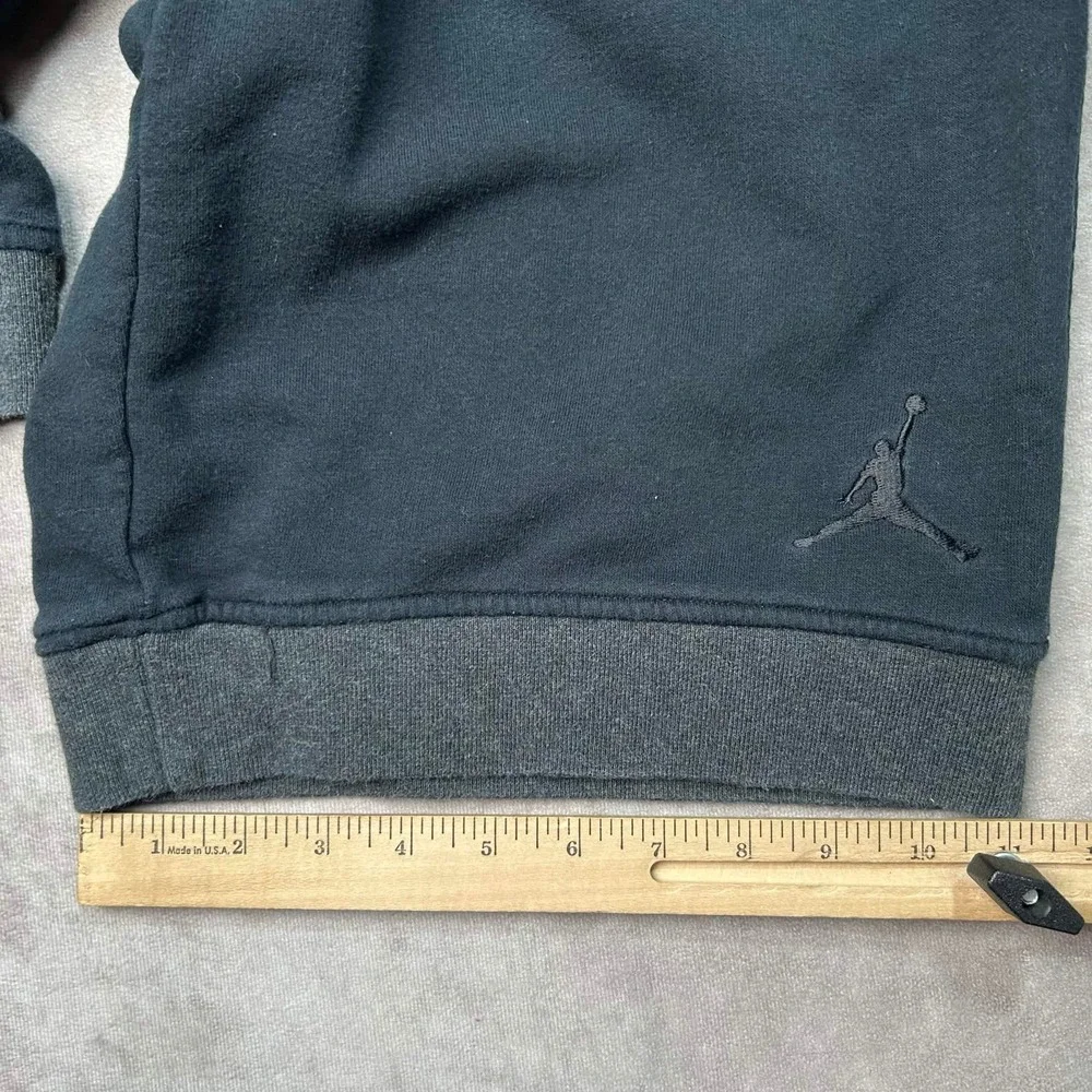 Jordan Mens Jumpman Fleece Shorts Black Grey 642453-010 Size Large